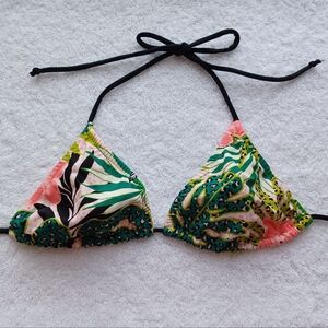 Venus Tropical Print Bikini Top, Size A